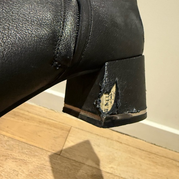 Kenneth Cole Square Toe Black Ankle Boots - Picture 9 of 13